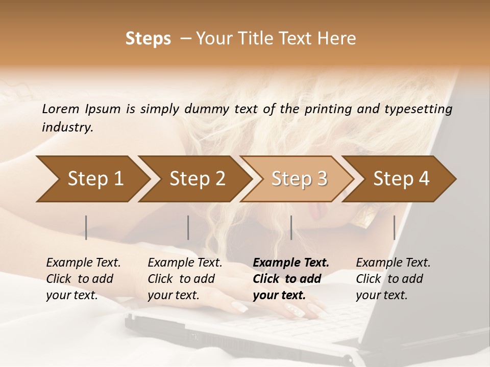 Fresh Bedroom Lady PowerPoint Template