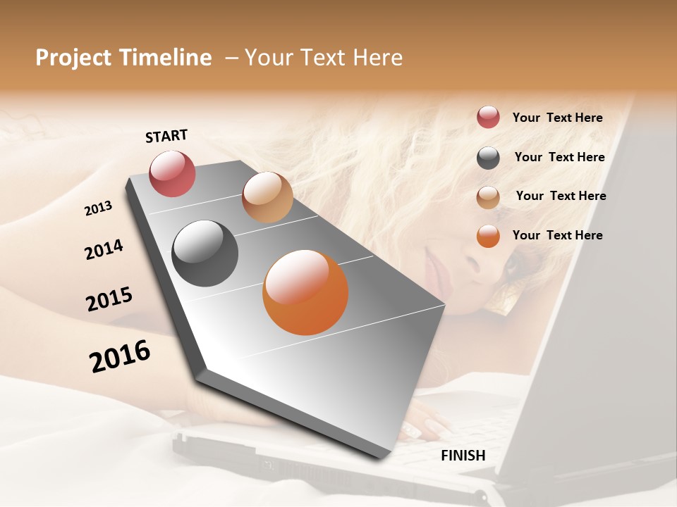 Fresh Bedroom Lady PowerPoint Template