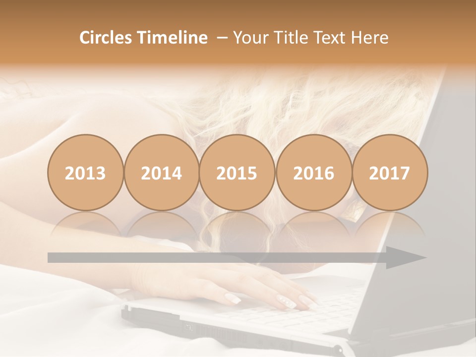 Fresh Bedroom Lady PowerPoint Template