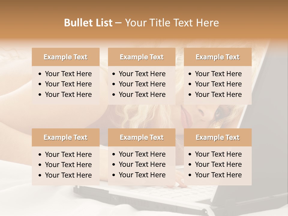 Fresh Bedroom Lady PowerPoint Template