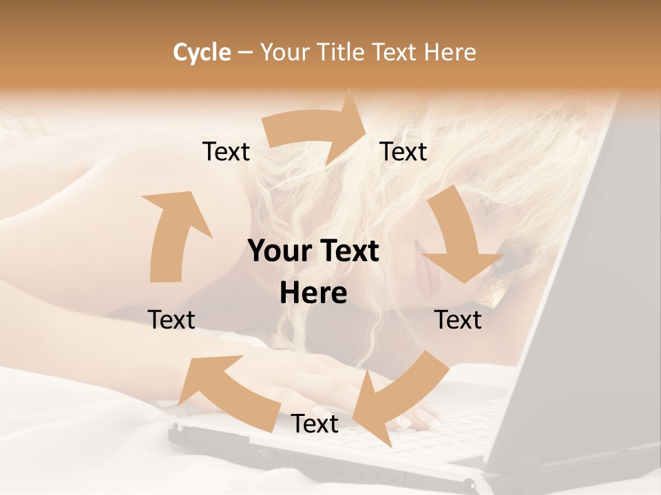 Fresh Bedroom Lady PowerPoint Template