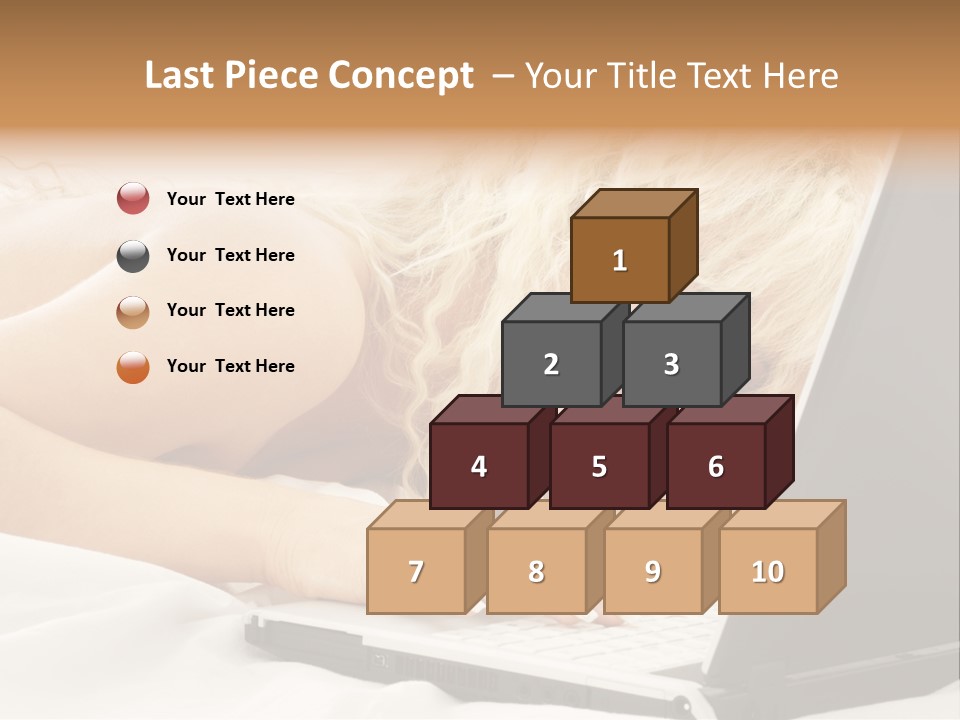 Fresh Bedroom Lady PowerPoint Template