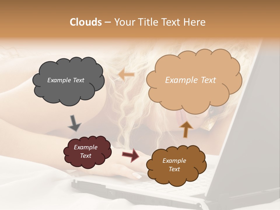 Fresh Bedroom Lady PowerPoint Template