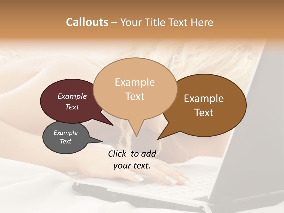 Fresh Bedroom Lady PowerPoint Template