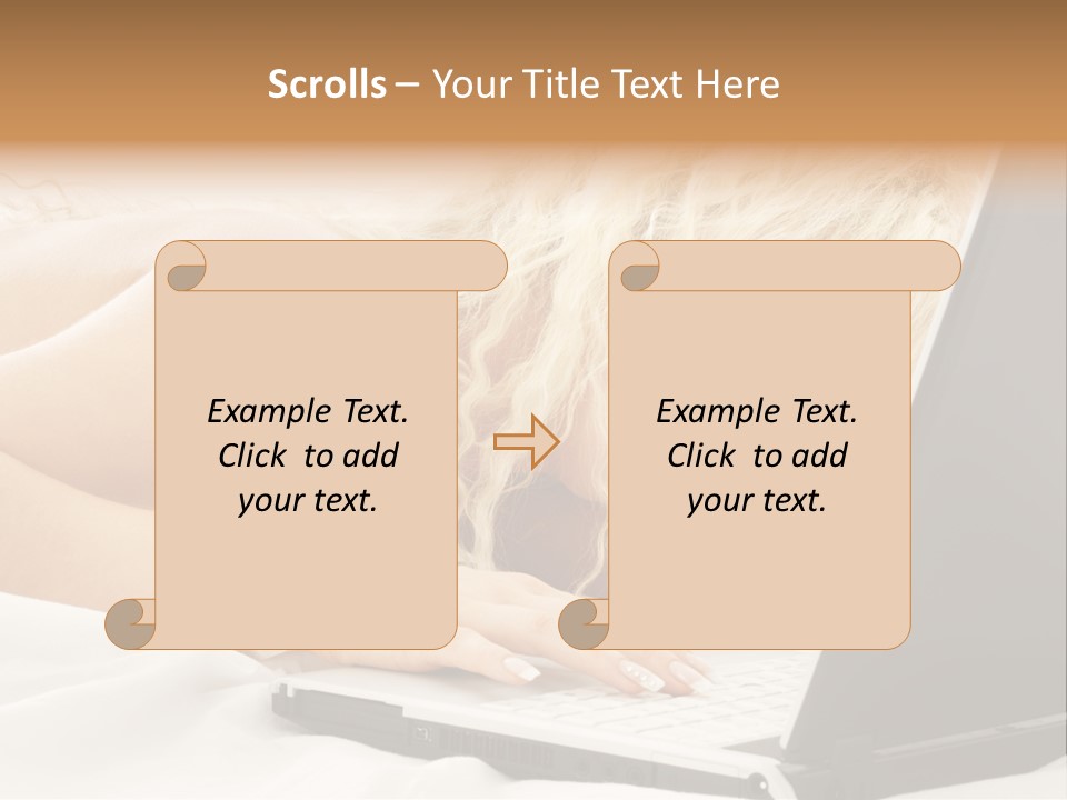 Fresh Bedroom Lady PowerPoint Template