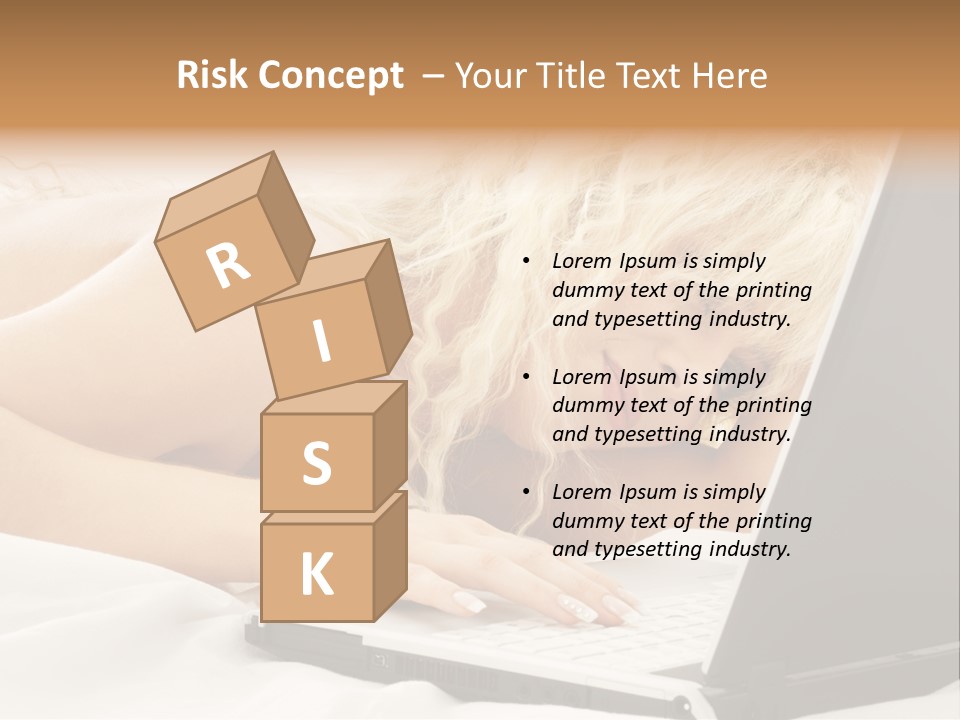 Fresh Bedroom Lady PowerPoint Template