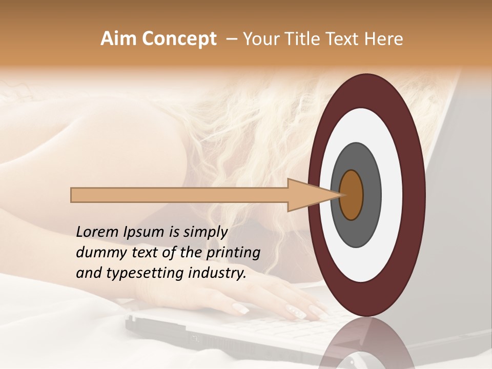 Fresh Bedroom Lady PowerPoint Template