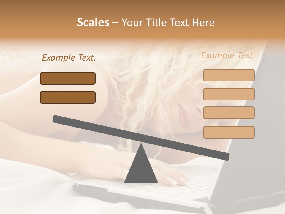 Fresh Bedroom Lady PowerPoint Template