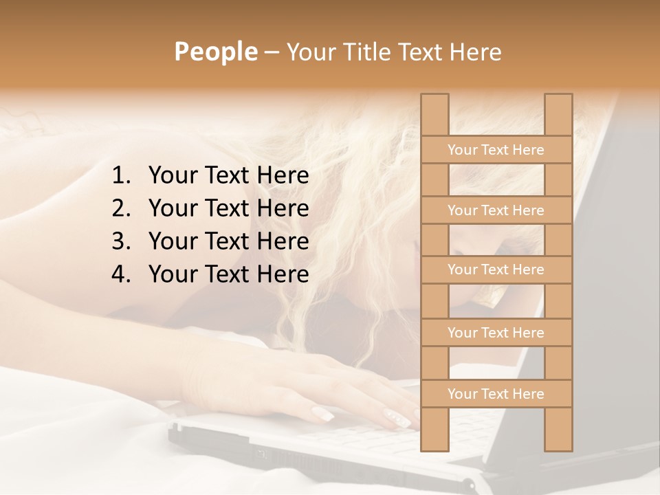 Fresh Bedroom Lady PowerPoint Template