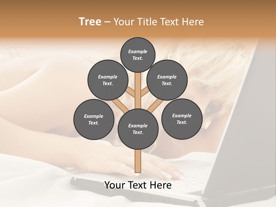 Fresh Bedroom Lady PowerPoint Template