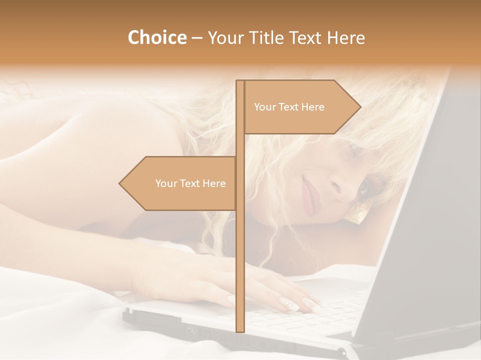 Fresh Bedroom Lady PowerPoint Template