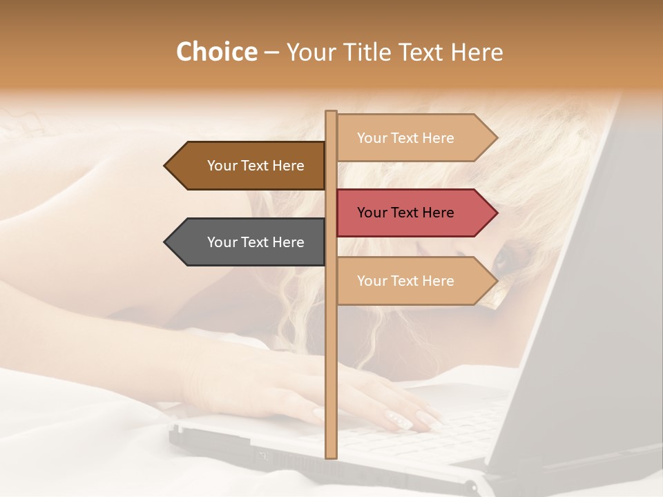 Fresh Bedroom Lady PowerPoint Template