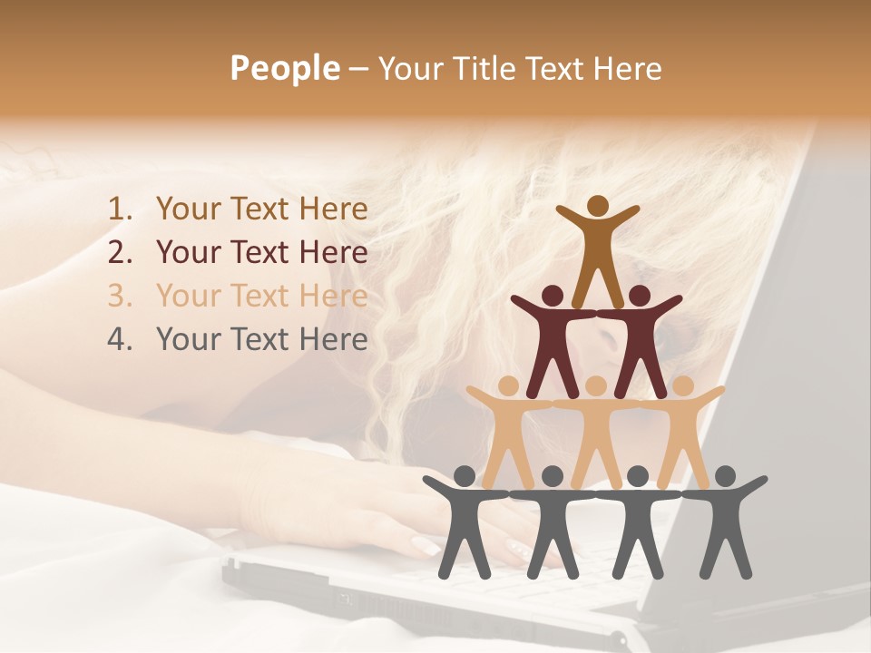 Fresh Bedroom Lady PowerPoint Template