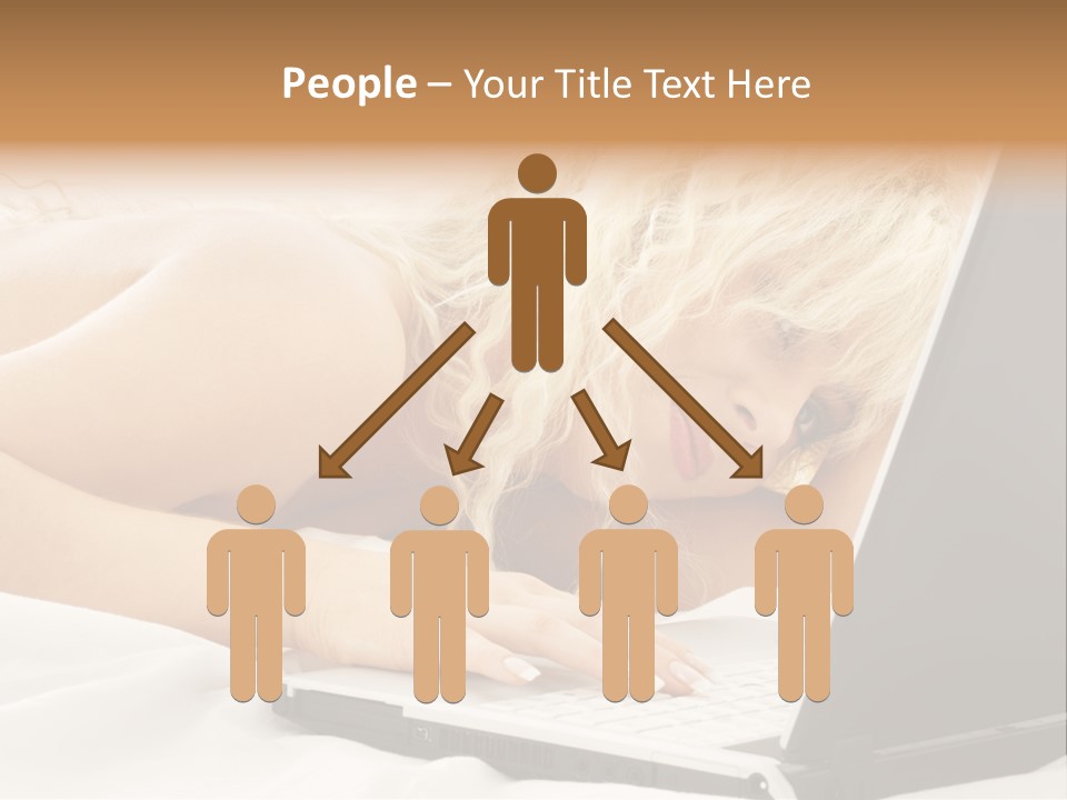 Fresh Bedroom Lady PowerPoint Template