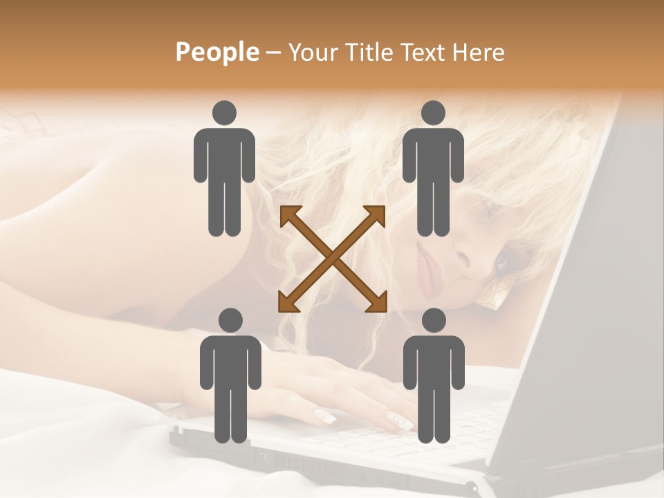 Fresh Bedroom Lady PowerPoint Template