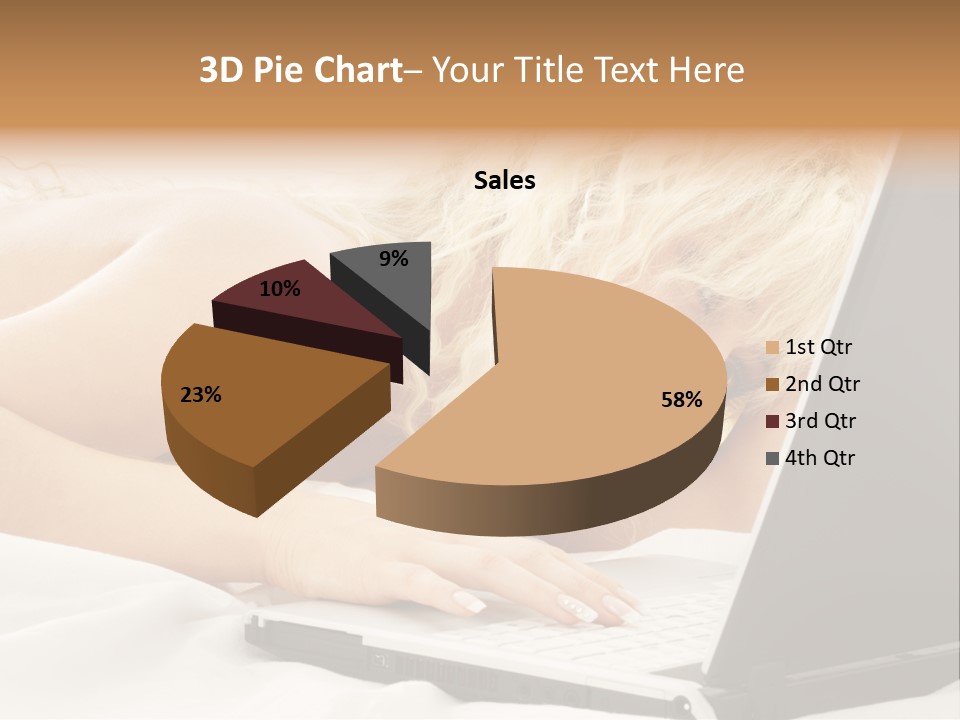 Fresh Bedroom Lady PowerPoint Template