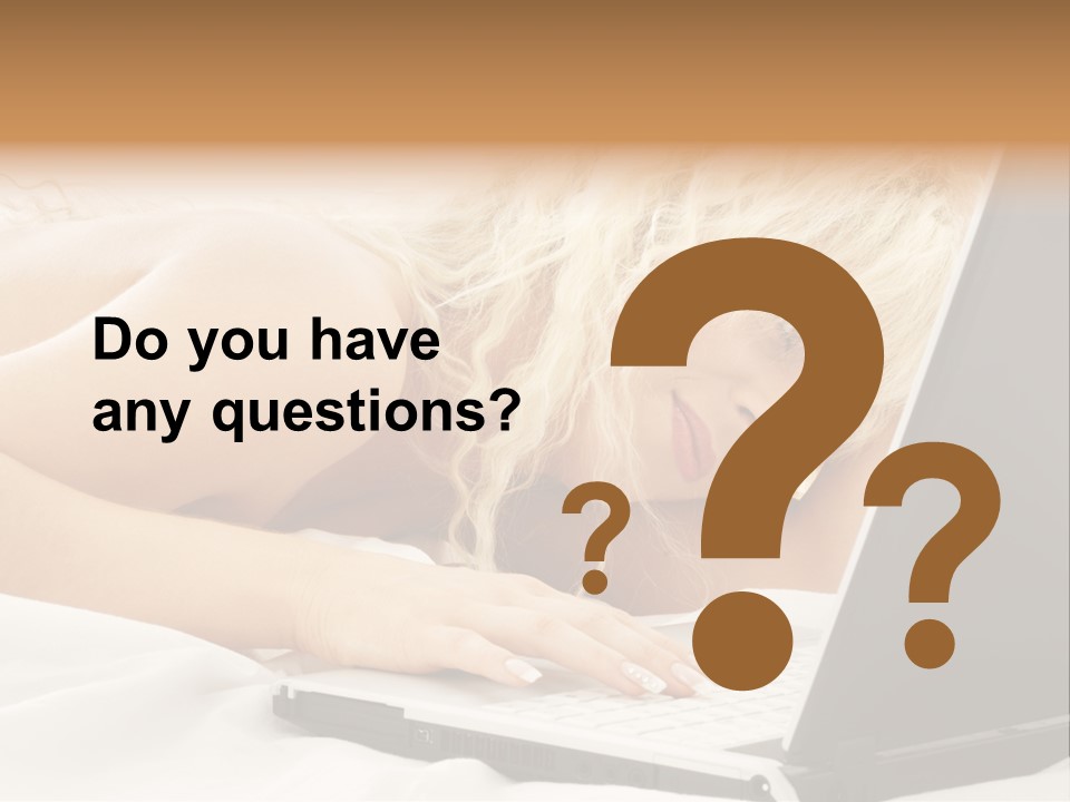 Fresh Bedroom Lady PowerPoint Template