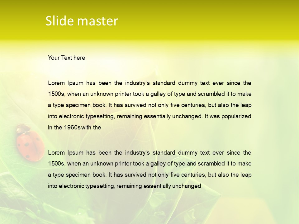 Natural Leaf Spring PowerPoint Template