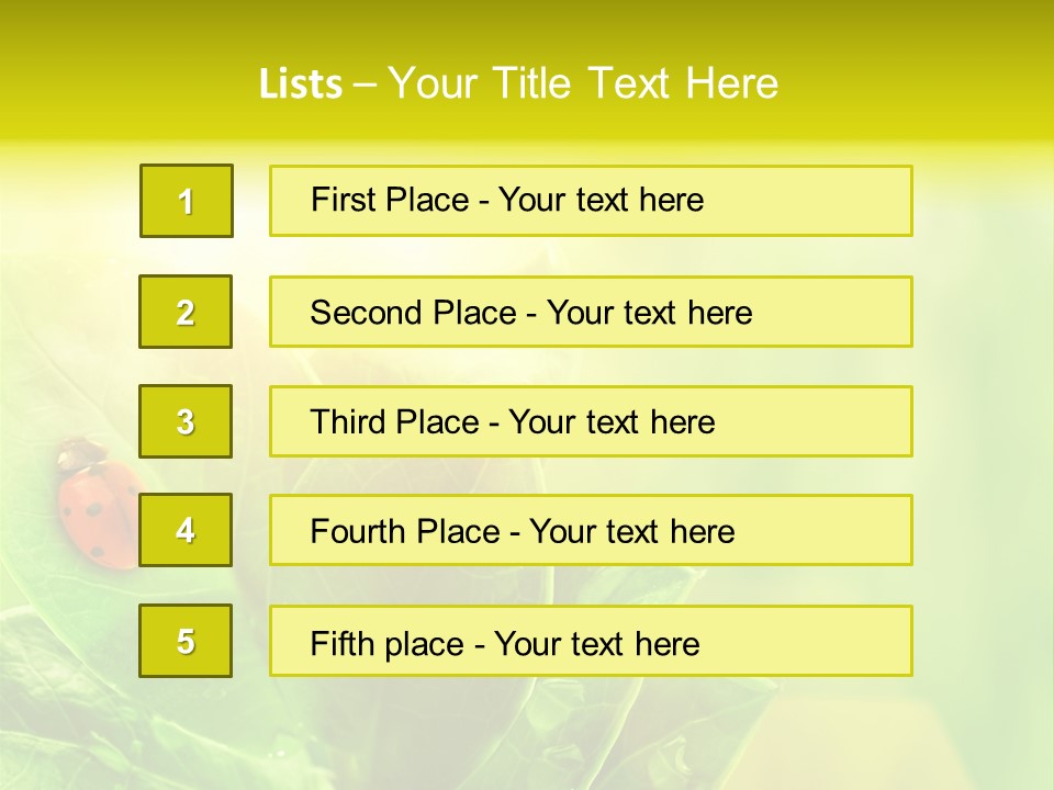 Natural Leaf Spring PowerPoint Template
