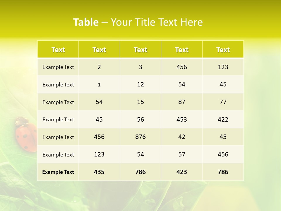 Natural Leaf Spring PowerPoint Template