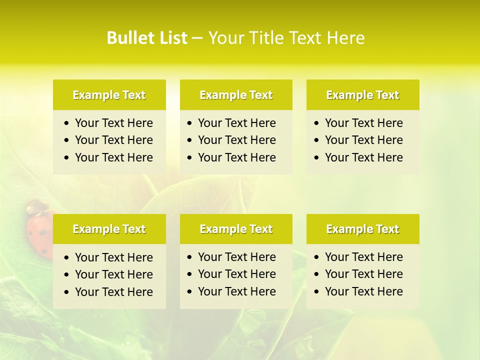 Natural Leaf Spring PowerPoint Template