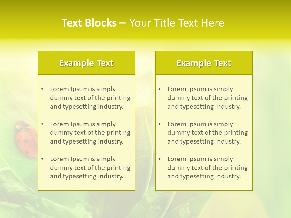 Natural Leaf Spring PowerPoint Template