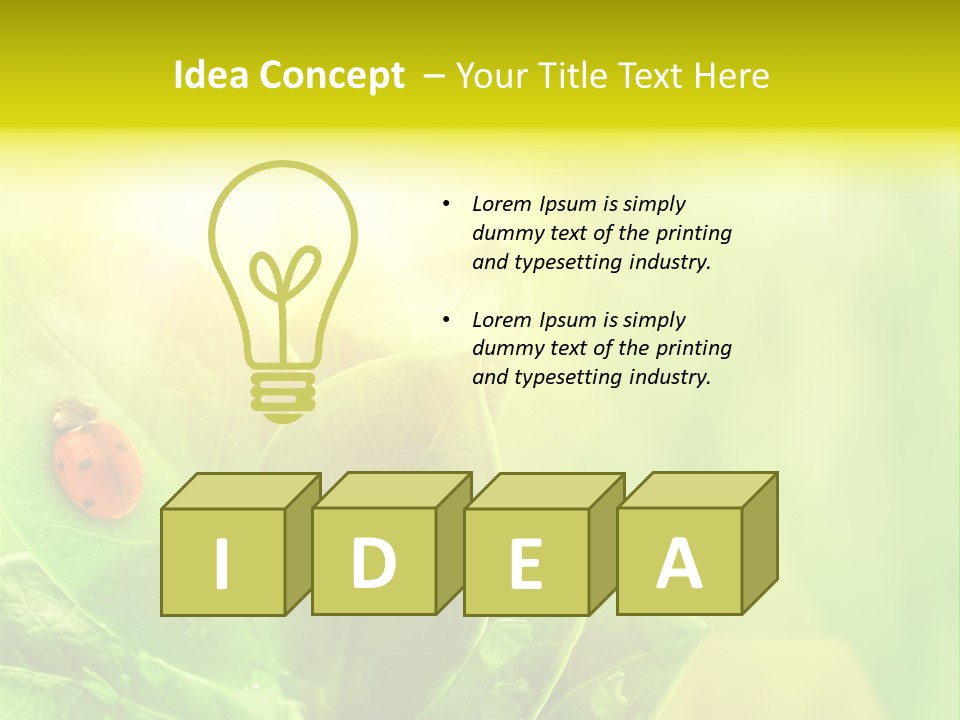 Natural Leaf Spring PowerPoint Template