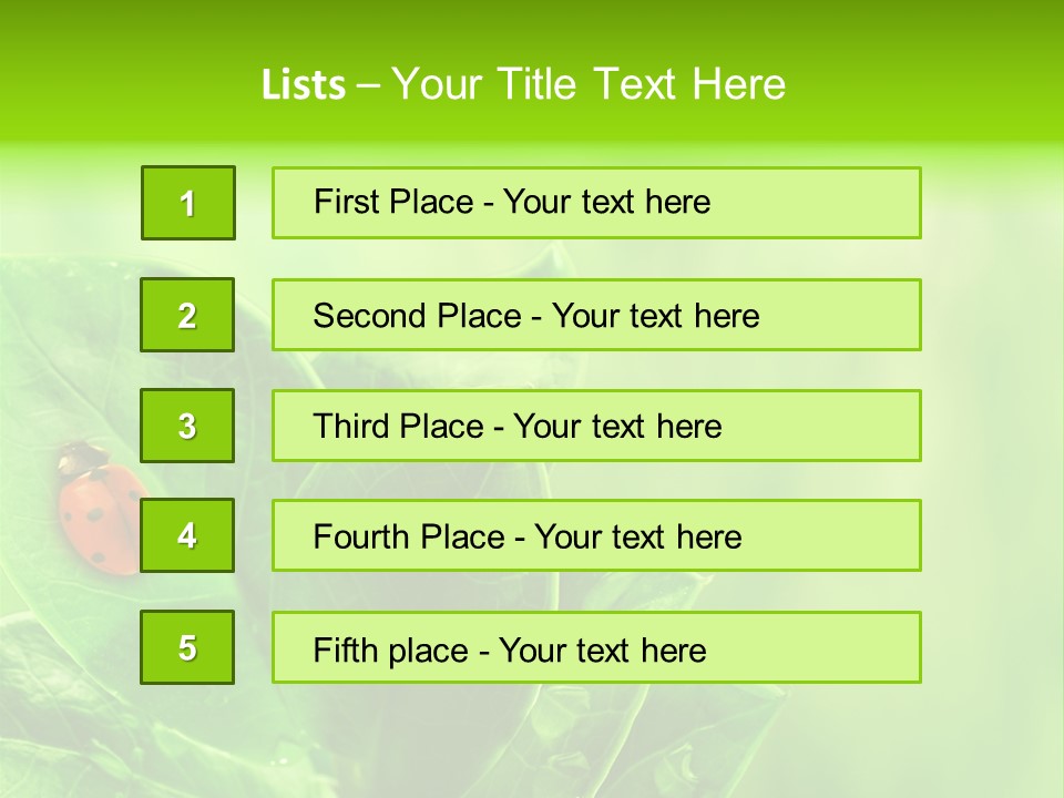 Drop Rain Bug PowerPoint Template