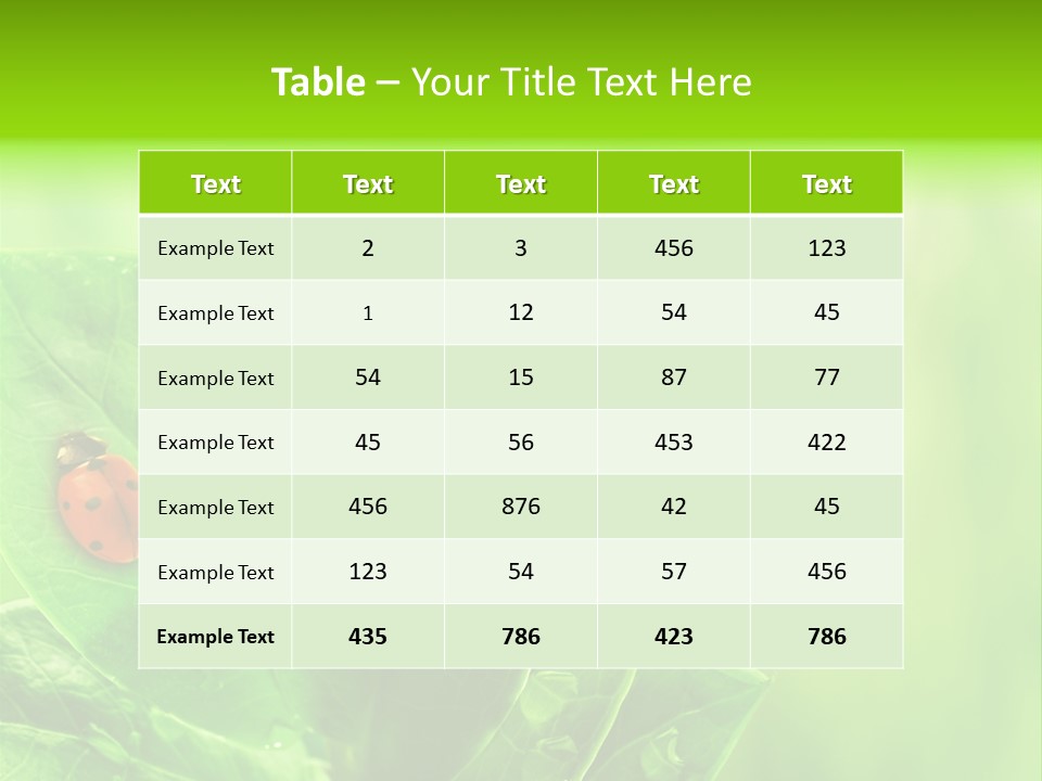 Drop Rain Bug PowerPoint Template
