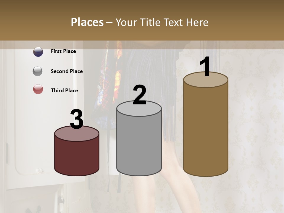 Girl Pose Thinking PowerPoint Template