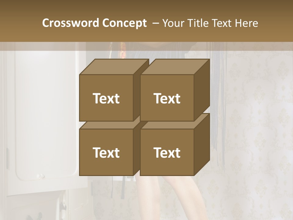 Girl Pose Thinking PowerPoint Template