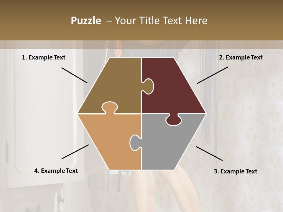 Girl Pose Thinking PowerPoint Template