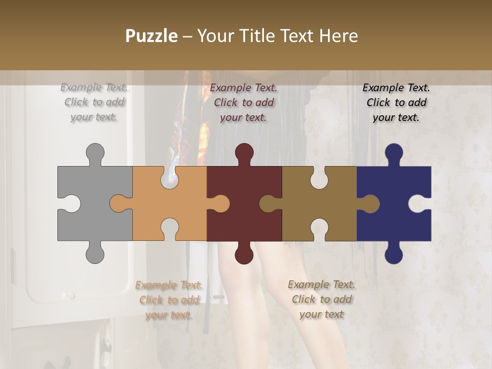 Girl Pose Thinking PowerPoint Template