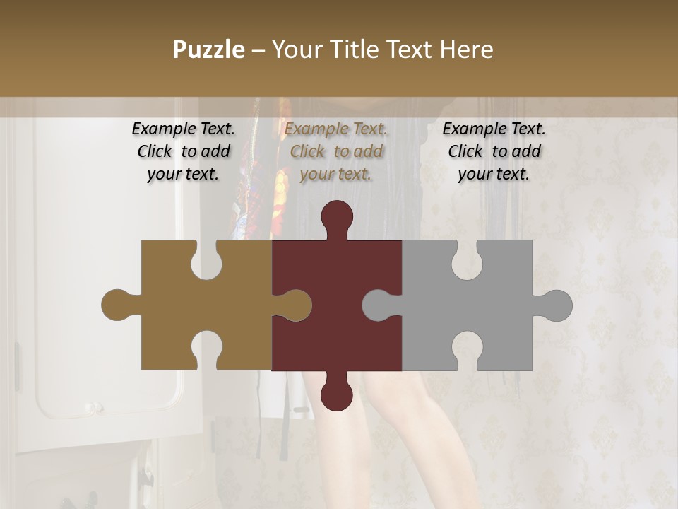 Girl Pose Thinking PowerPoint Template