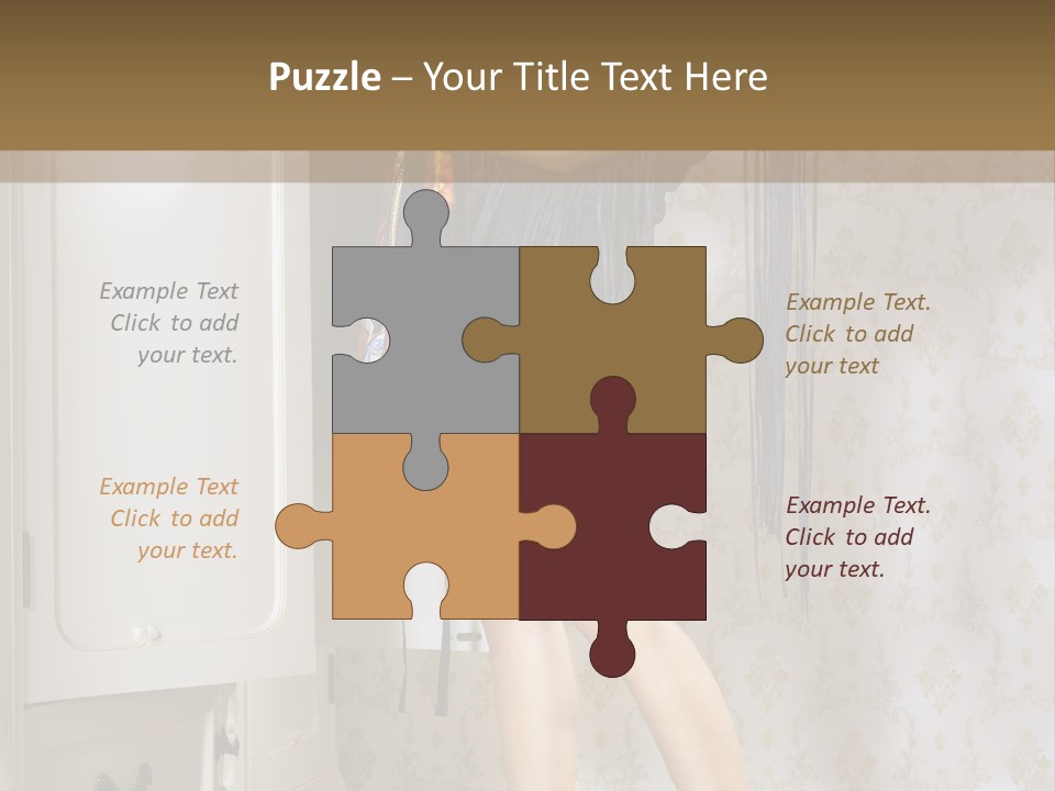 Girl Pose Thinking PowerPoint Template