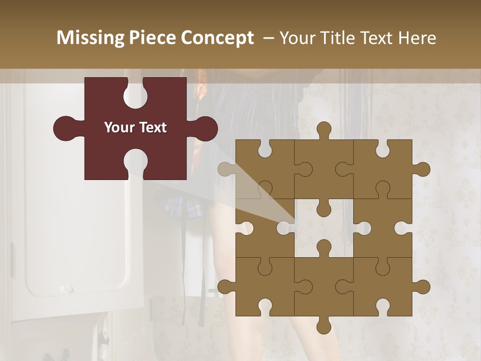 Girl Pose Thinking PowerPoint Template