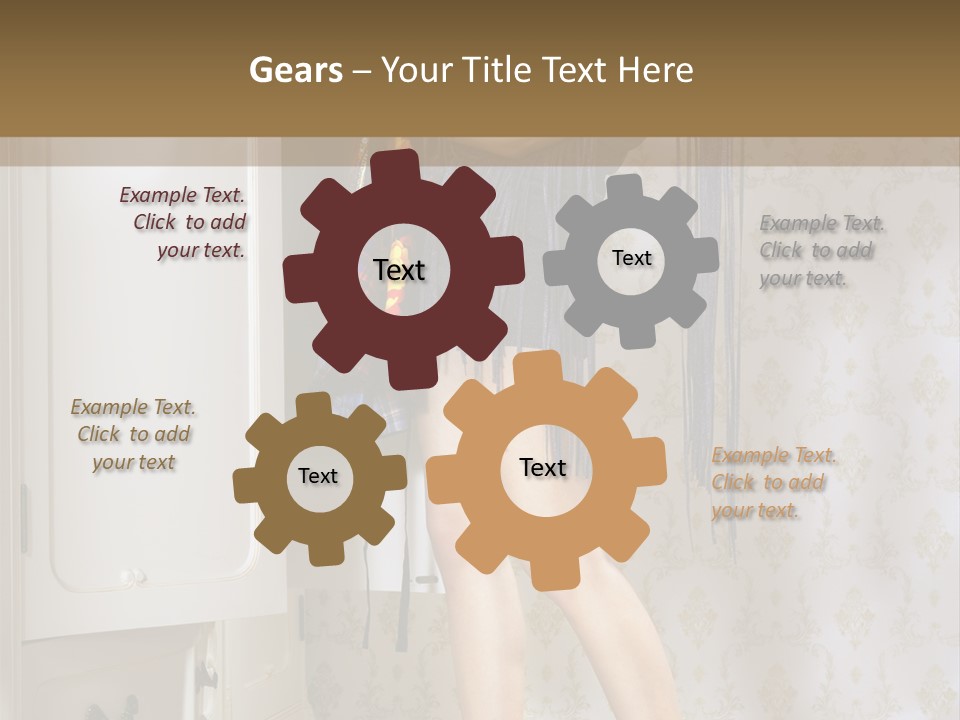 Girl Pose Thinking PowerPoint Template