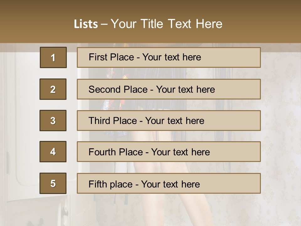 Girl Pose Thinking PowerPoint Template