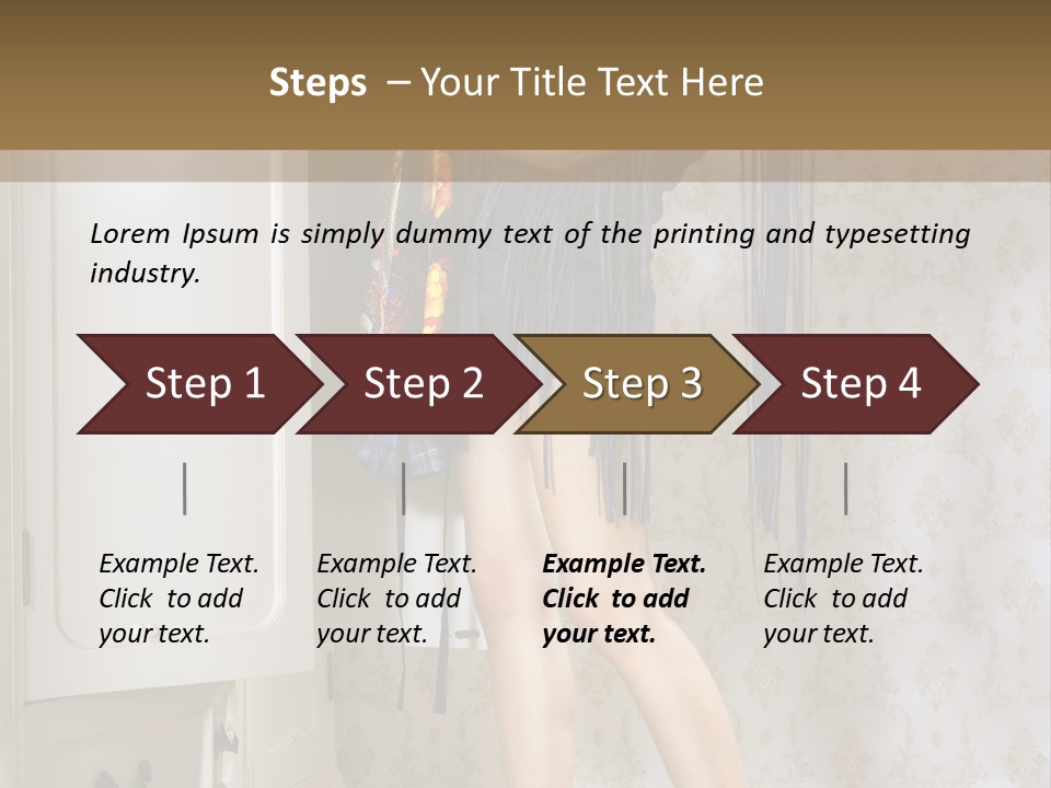 Girl Pose Thinking PowerPoint Template