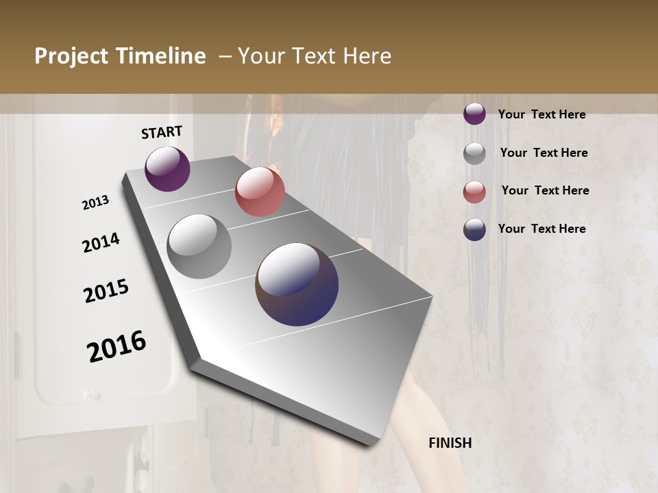 Girl Pose Thinking PowerPoint Template