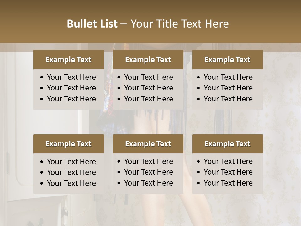 Girl Pose Thinking PowerPoint Template