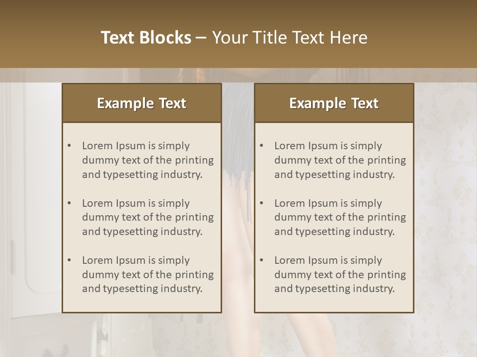 Girl Pose Thinking PowerPoint Template