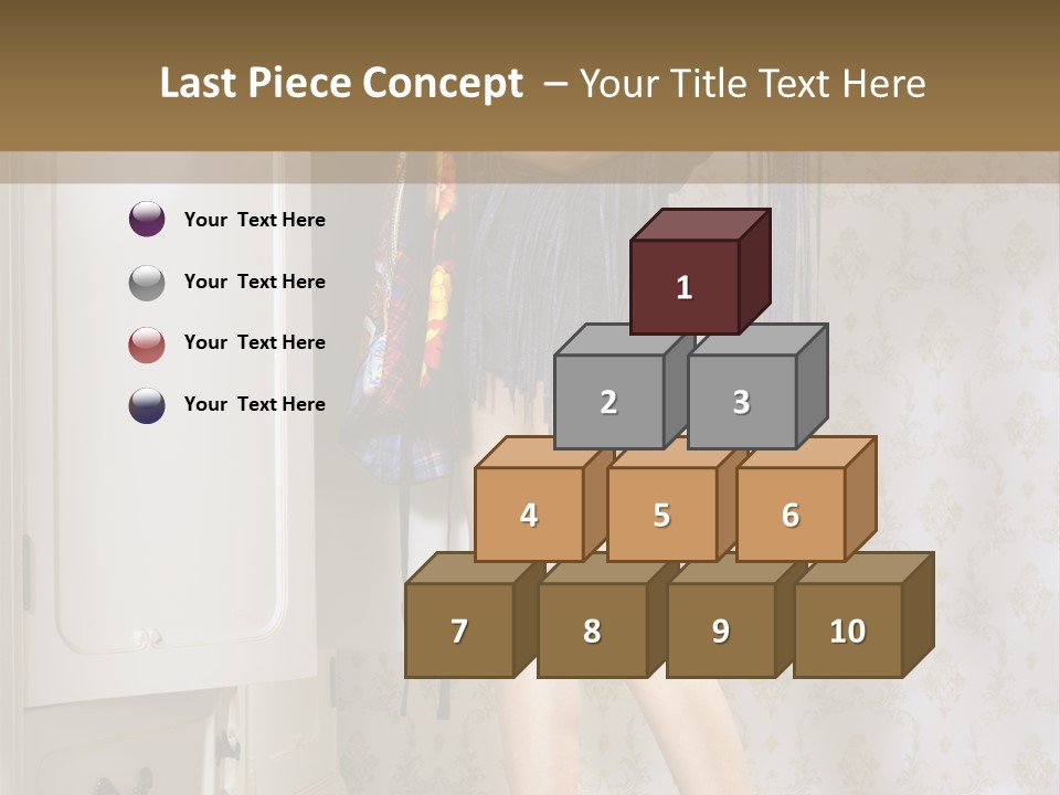 Girl Pose Thinking PowerPoint Template