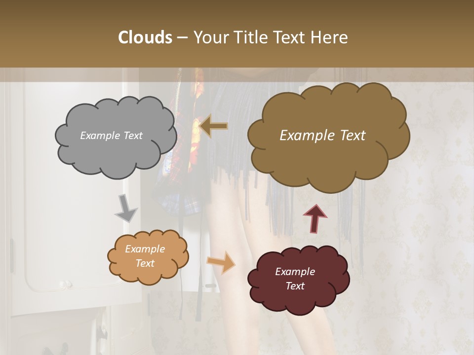 Girl Pose Thinking PowerPoint Template