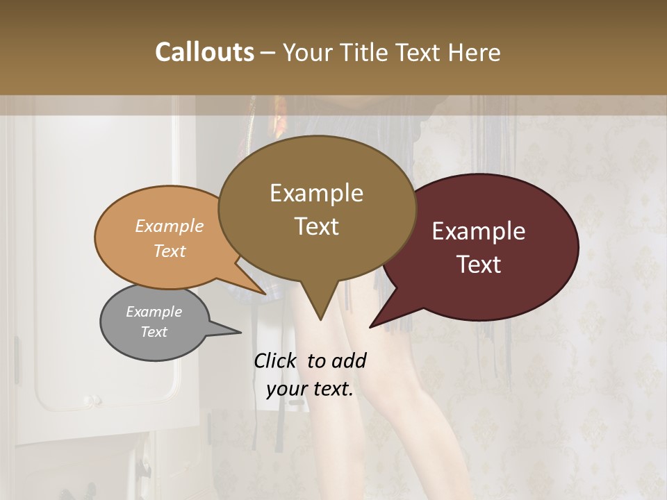 Girl Pose Thinking PowerPoint Template