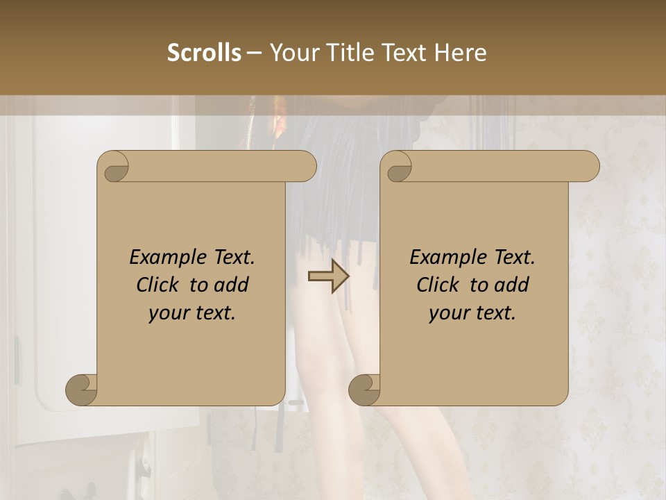 Girl Pose Thinking PowerPoint Template
