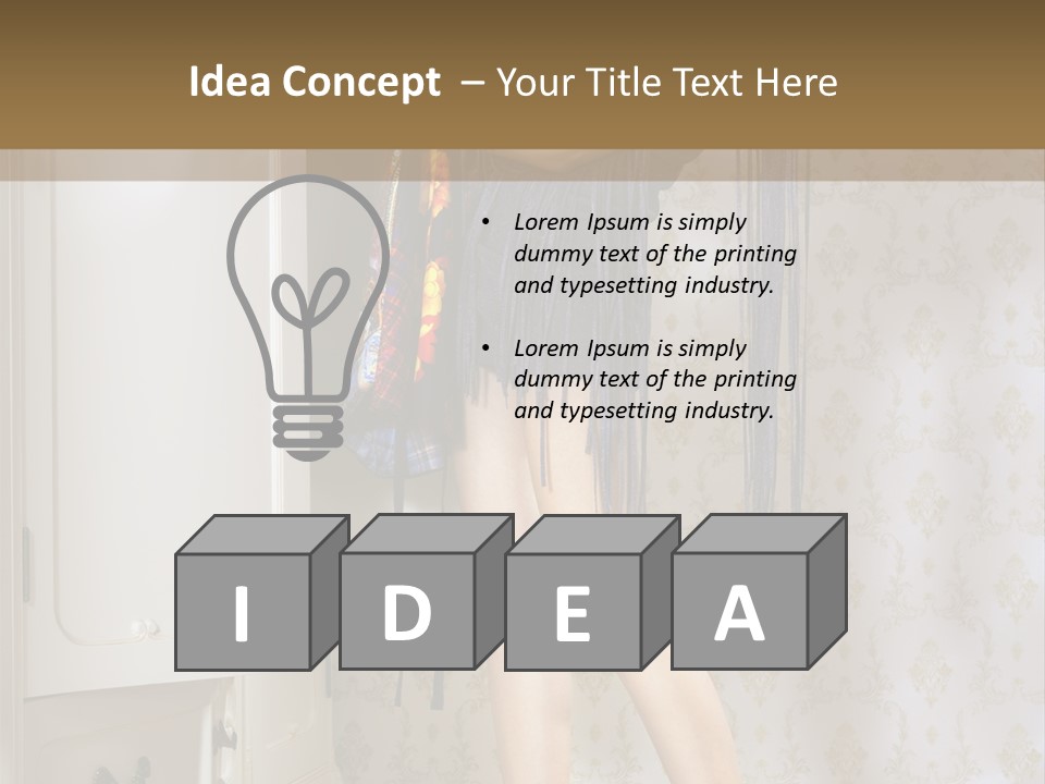 Girl Pose Thinking PowerPoint Template