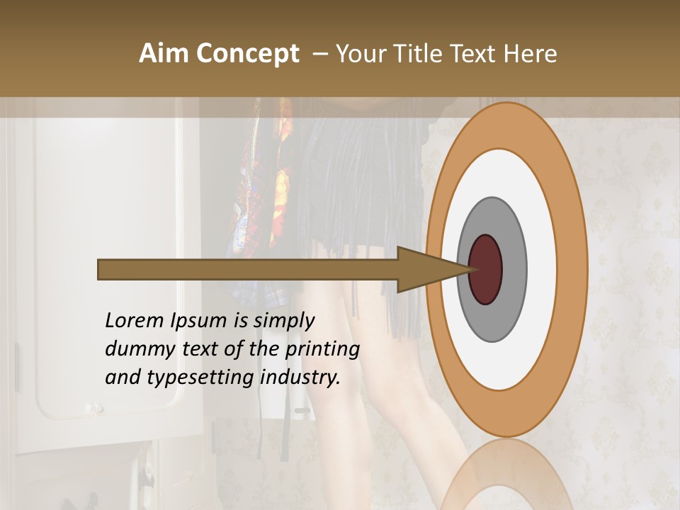 Girl Pose Thinking PowerPoint Template