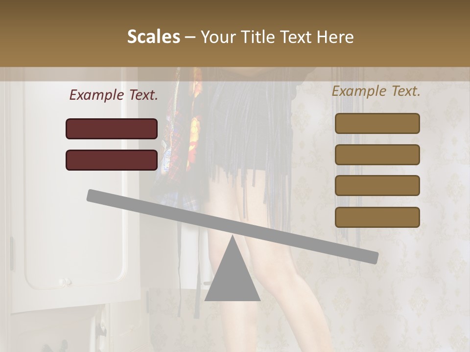 Girl Pose Thinking PowerPoint Template