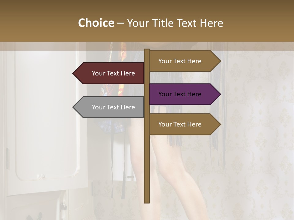 Girl Pose Thinking PowerPoint Template